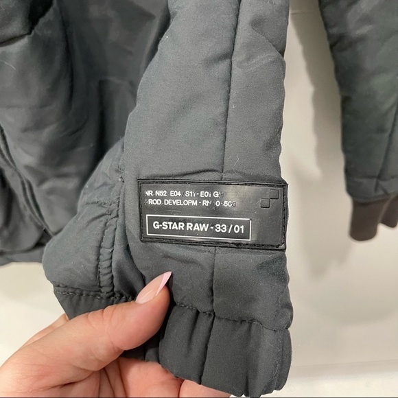 G-Star Raw Truck Quilted Hooded Overshirt Long Sleeve Jacket Medium Gray - Picture 3 of 7